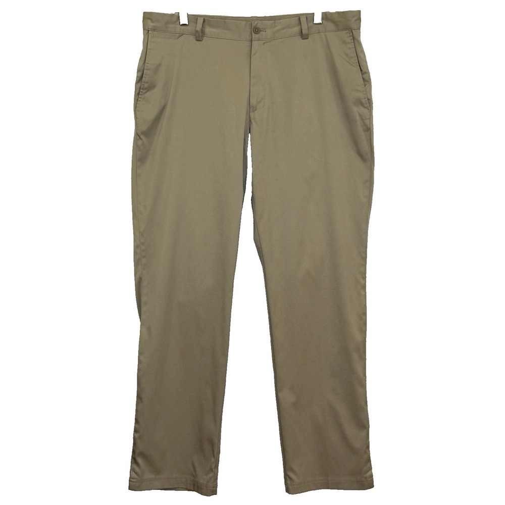 Nike Golf Dri Fit Pants Mens 36x32 Khaki Chino Straight Leg Pockets Stretch